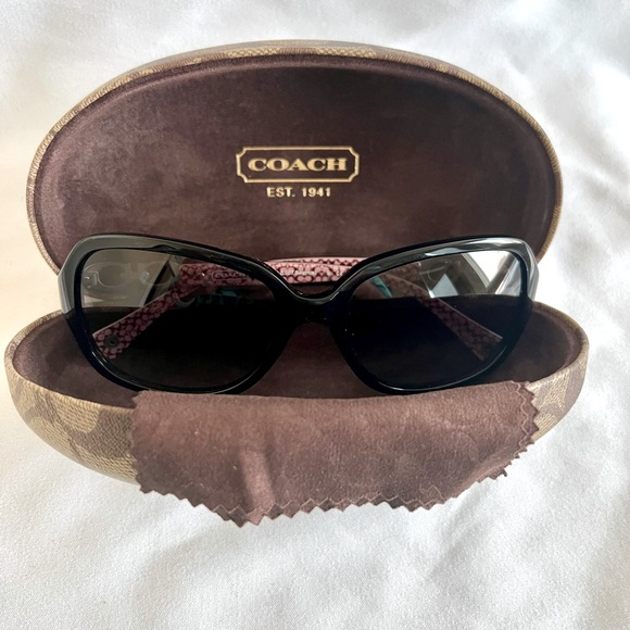 Coach HC 8019 L007 Beatrice 5034/11 Black Sunglasses 58-16-135 pre-owned - Picture 2 of 9
